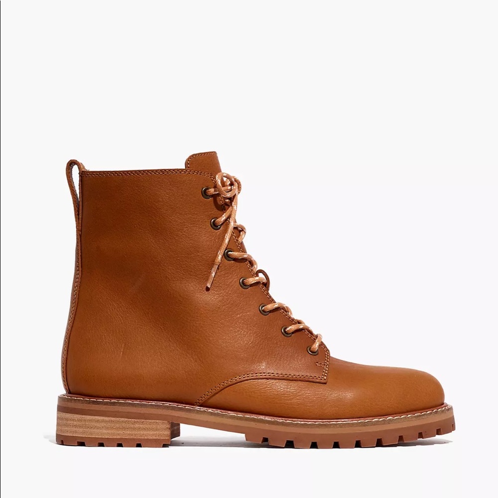 Madewell Leather Lace-Up Boot - The Clair